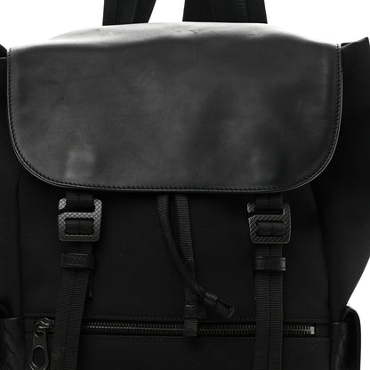 Bottega Veneta Canvas Calfskin Intrecciato Sassolungo Backpack Black 7 of 9