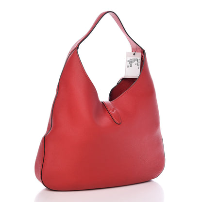 Gucci Soft Grained Calfskin Large Jackie Hobo Hibiscus Red 4 of 11