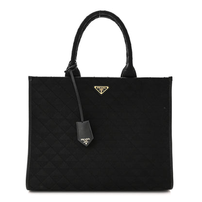 Prada Jacquard Saffiano Triangolo Symbole Embroidered Large Tote 1 of 9