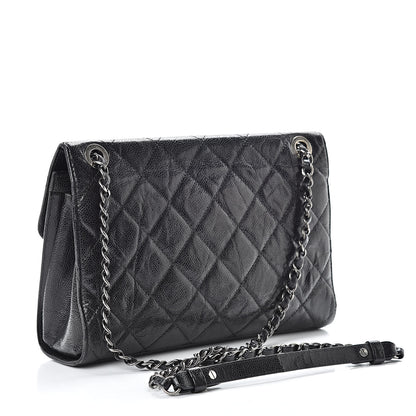 Chanel Crumpled Grained Calfskin Medium CC Crave Flap Black 3 of 13