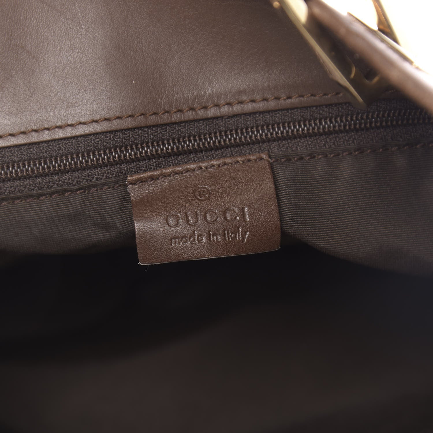 Gucci Monogram Small Bucket Tote Brown 6 of 13