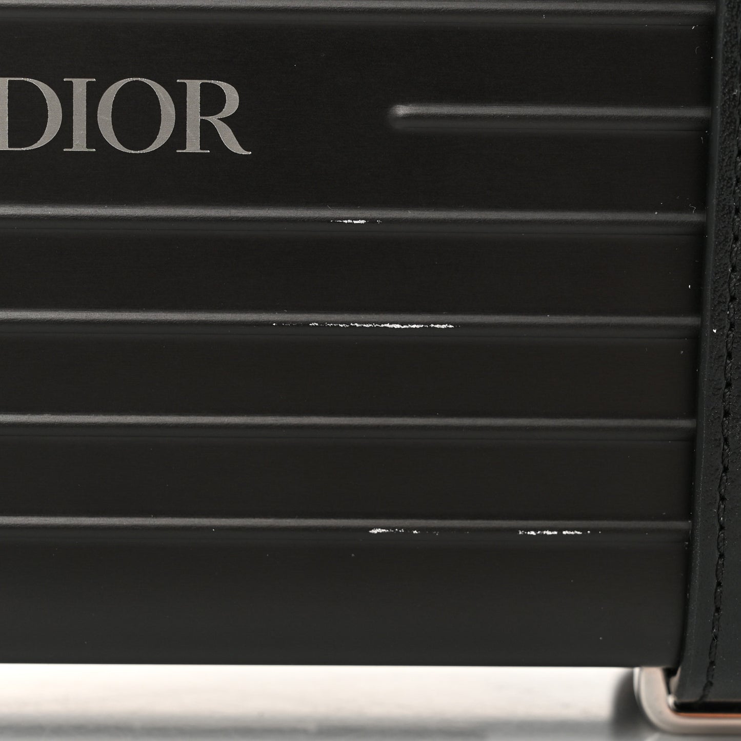 X RIMOWA Aluminum Personal Clutch On Strap Black