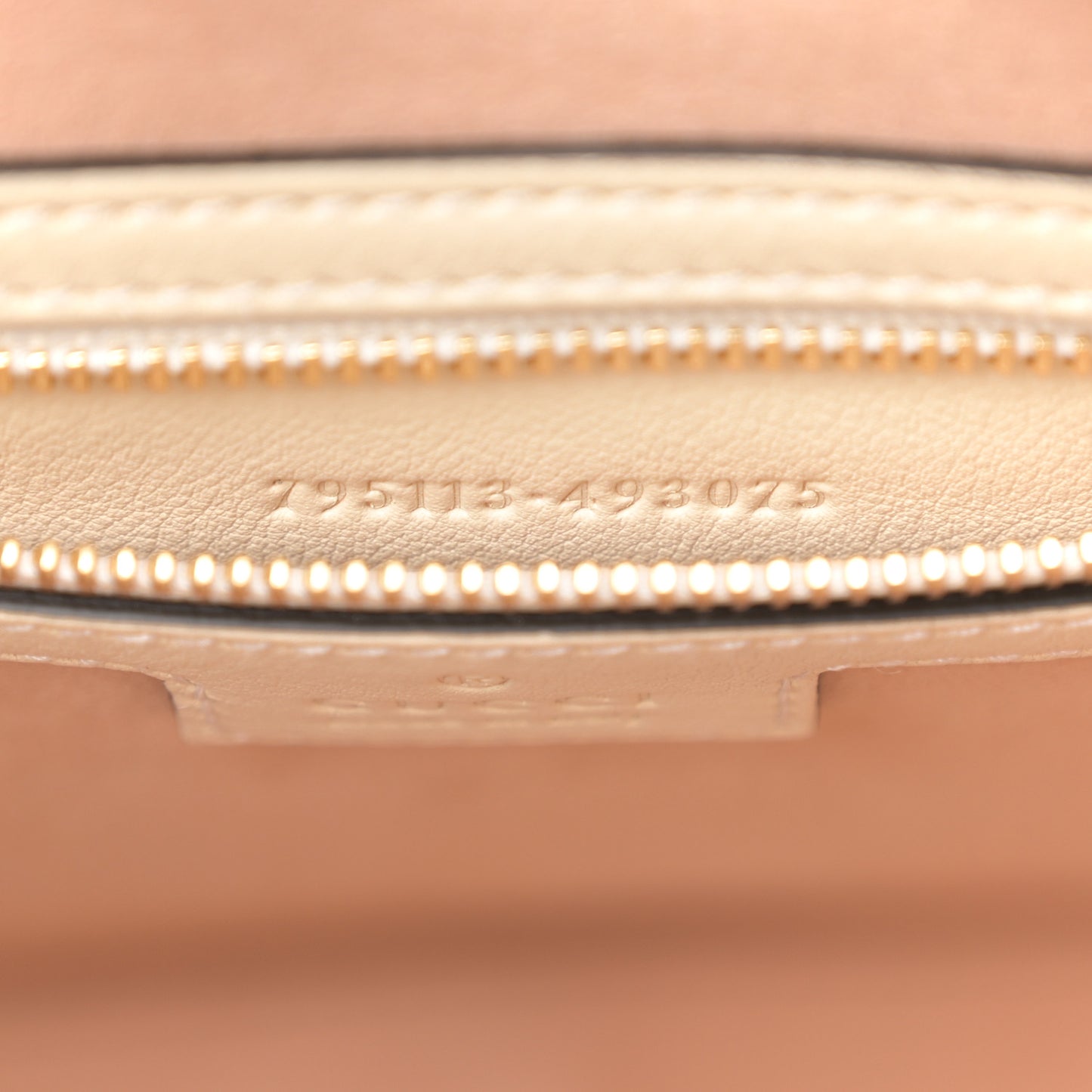 GG Supreme Monogram Moon Calfskin Medium Padlock Shoulder Bag Beige Ebony Mystic White