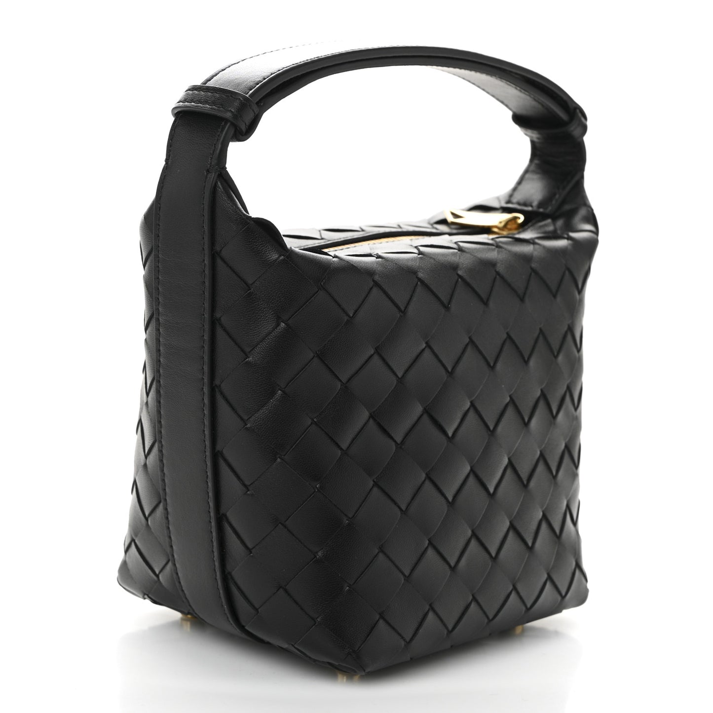 Calfskin Nappa Intrecciato Candy Wallace Black