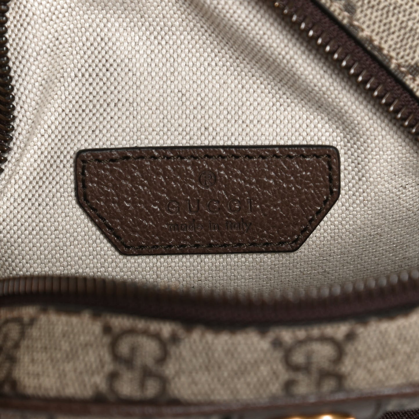 GG Supreme Monogram Web Mini Ophidia Double Zip Messenger Bag Beige New Acero