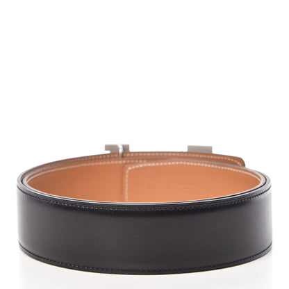 Hermes Box Chamonix 42mm Constance H Belt 90 Black Natural 2 of 7