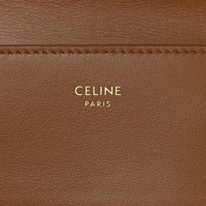 Celine Canvas Triomphe Compact Triomphe Wallet With Coin Purse Tan 7 of 10