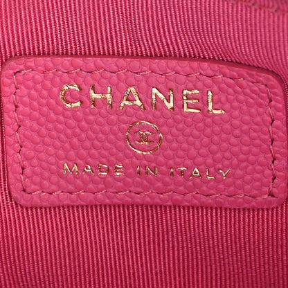 Chanel Caviar Quilted Small Cosmetic Case Pink 6 of 11