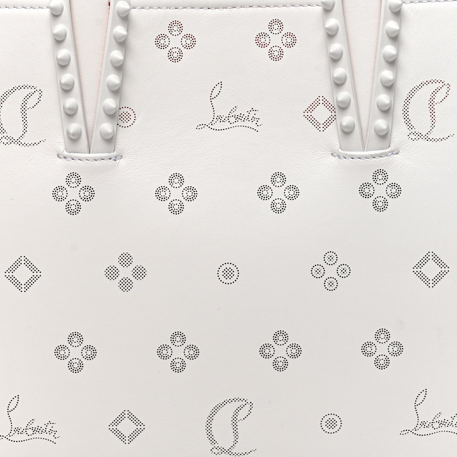 Christian Louboutin Calfskin Loubinthesky Mini East West Cabata Tote White 9 of 11