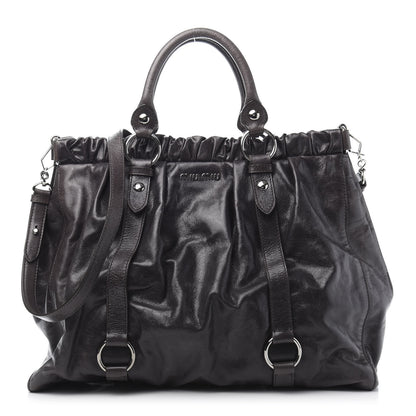 Miu Miu Vitello Shine Top Handle Satchel 1 of 12