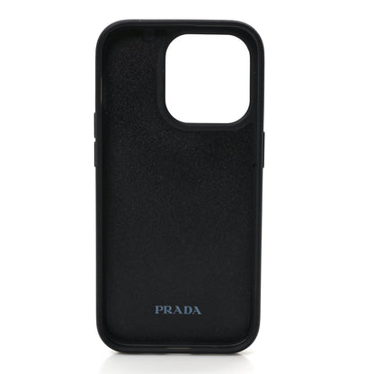 Prada Goatskin Quilted iPhone 14 Pro Case Black 2 of 4