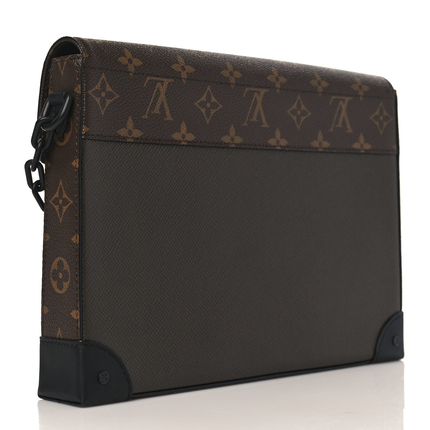 Louis Vuitton Taiga Monogram Pochette Voyage Steamer Khaki Green 2 of 6