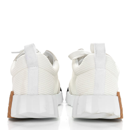 Hermes Technical Mesh Suede Goatskin Bouncing Sneakers 37 White 5 of 9