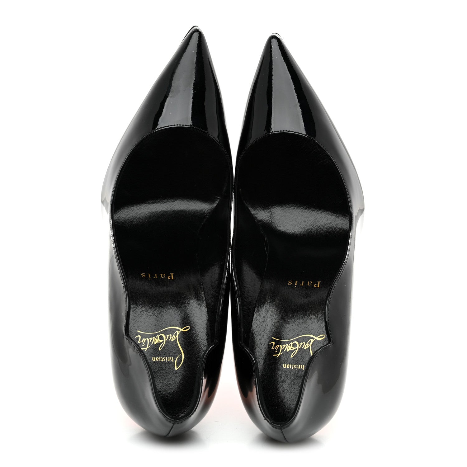 Christian Louboutin Patent LipChick 100 Pumps 38 Black 2 of 8