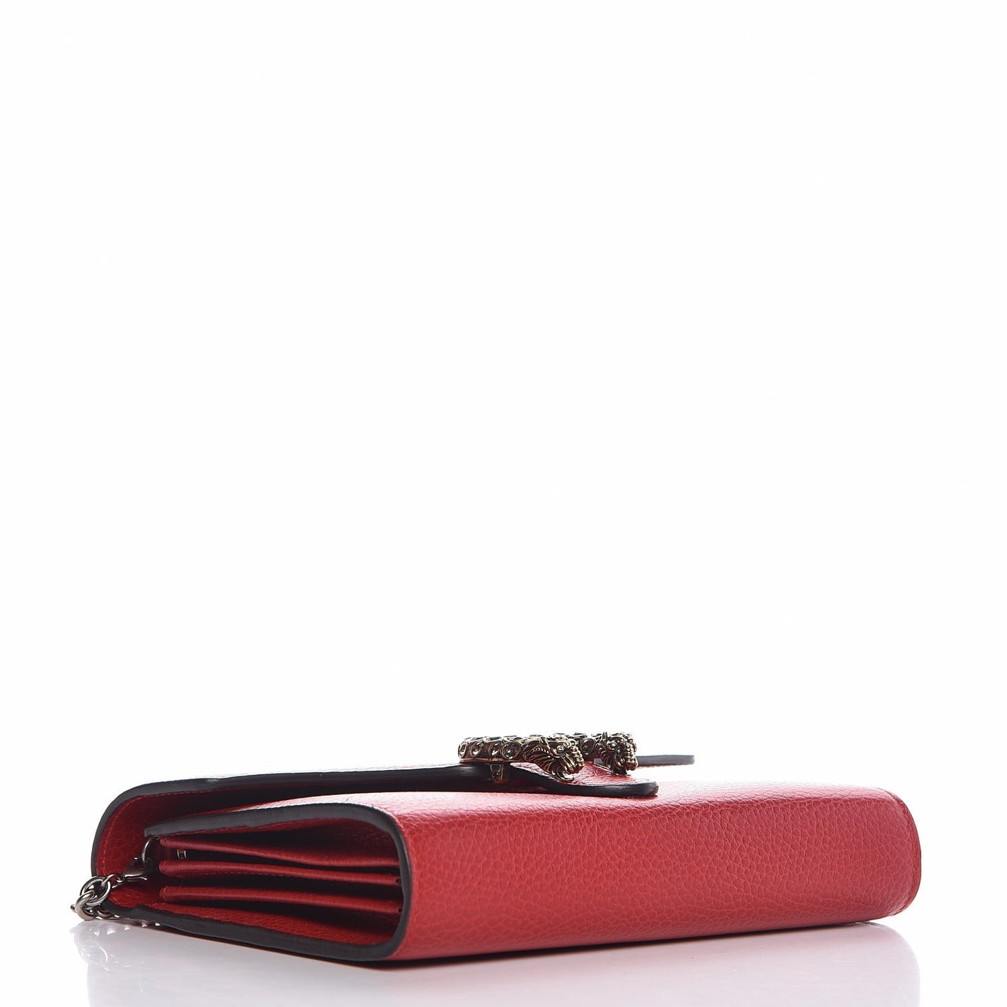 Calfskin Mini Dionysus Chain Wallet Hibiscus Red