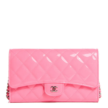 Chanel Patent Calfskin Quilted Clutch With Removable Chain Light Pink 1 of 10