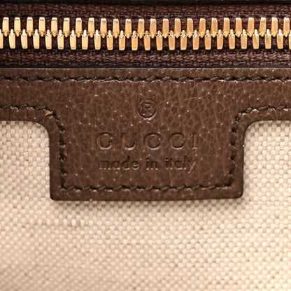 Gucci Monogram Jumbo GG Textured Dollar Calfskin Web Tote Bag Camel Ebony New Acero 6 of 16