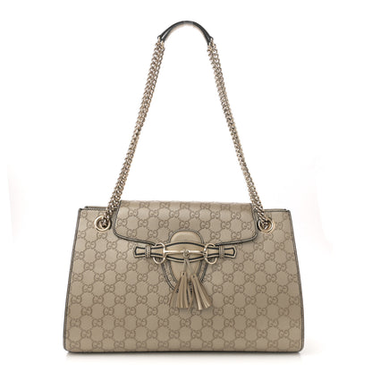 Gucci Guccissima Large Emily Chain Shoulder Bag Gold 2 of 21