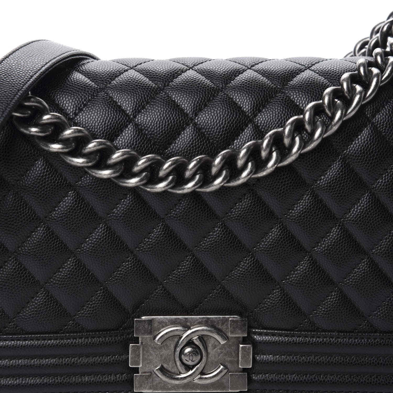 Chanel Caviar Quilted Medium Boy Flap Black 10 of 11