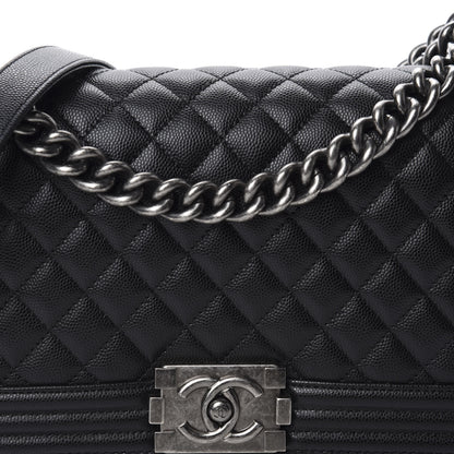 Chanel Caviar Quilted Medium Boy Flap Black 10 of 11