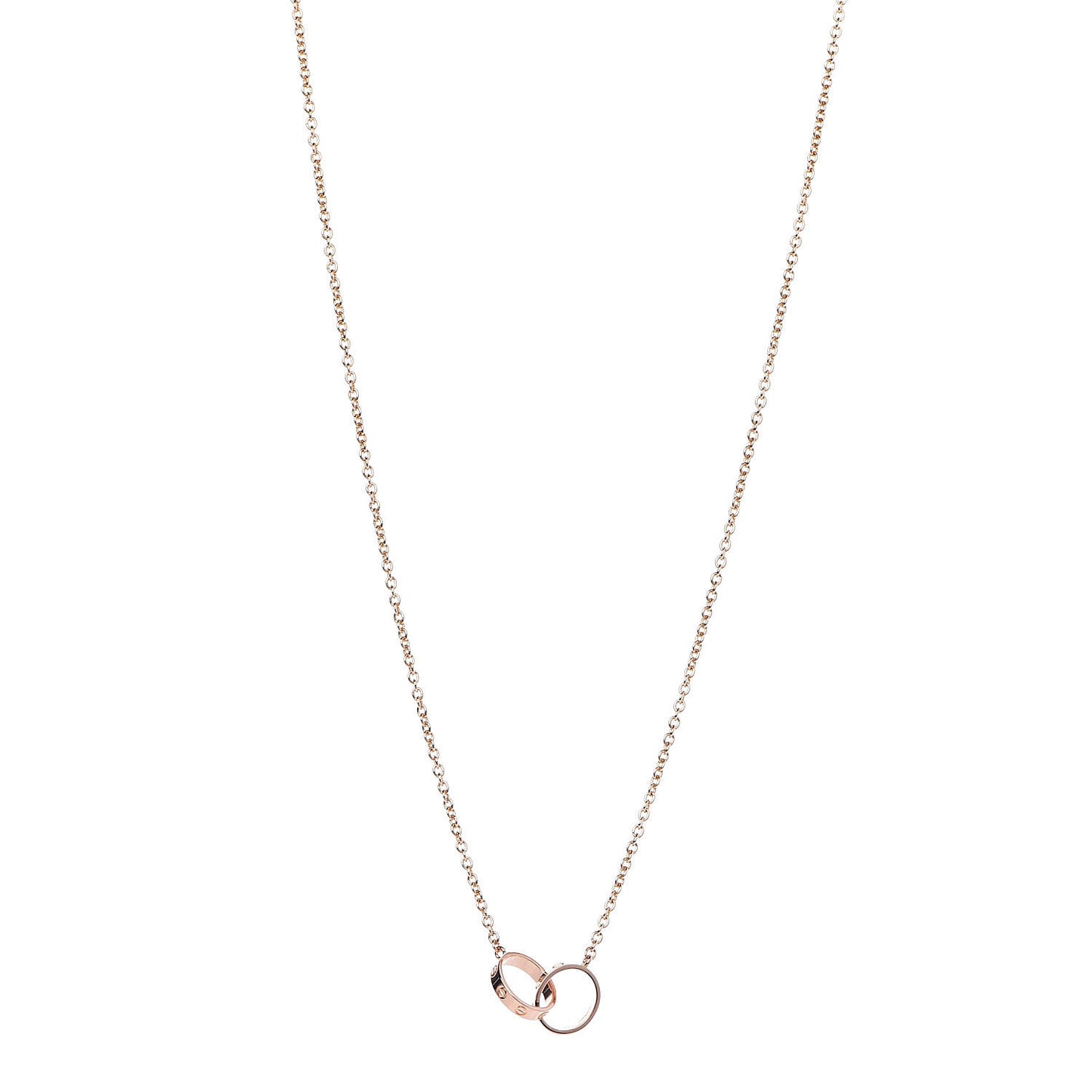 18K Pink Gold Interlocking LOVE Necklace
