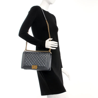 Chanel Pearl Caviar Quilted New Medium Boy Flap Charcoal 2 of 8