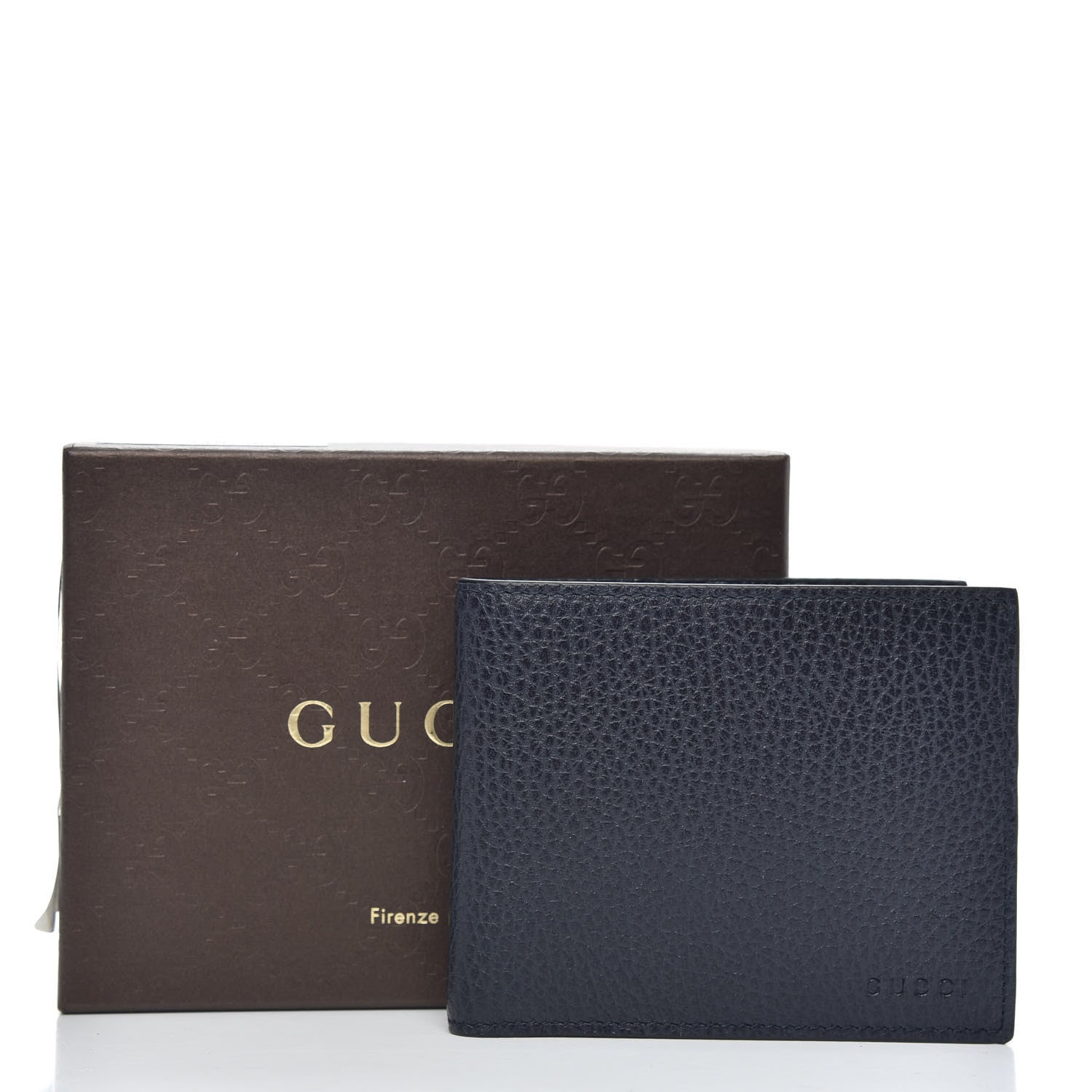 Gucci Dollar Calfskin Bi-Fold Wallet Navy 8 of 8