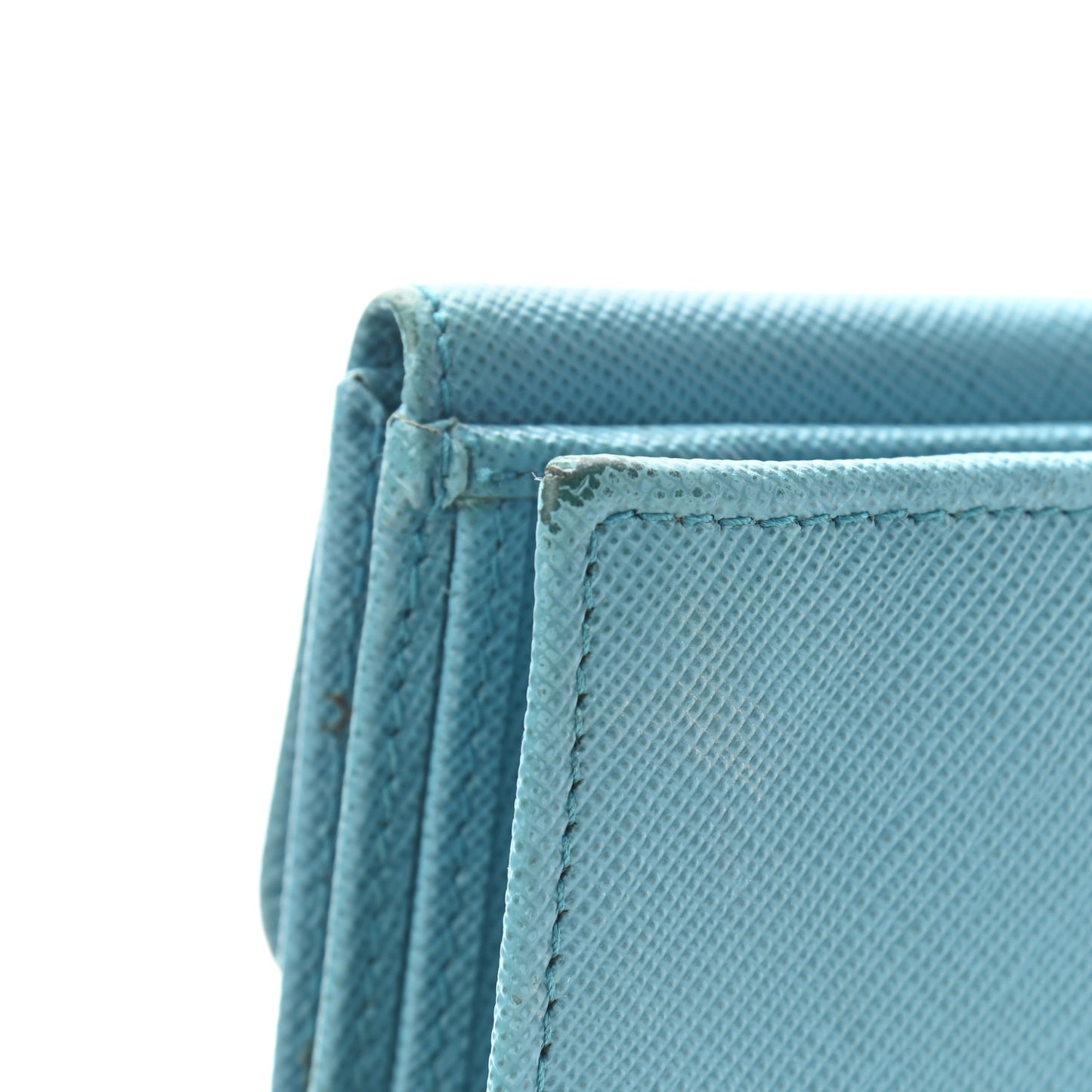 Saffiano Metal Continental Flap Wallet Turchese