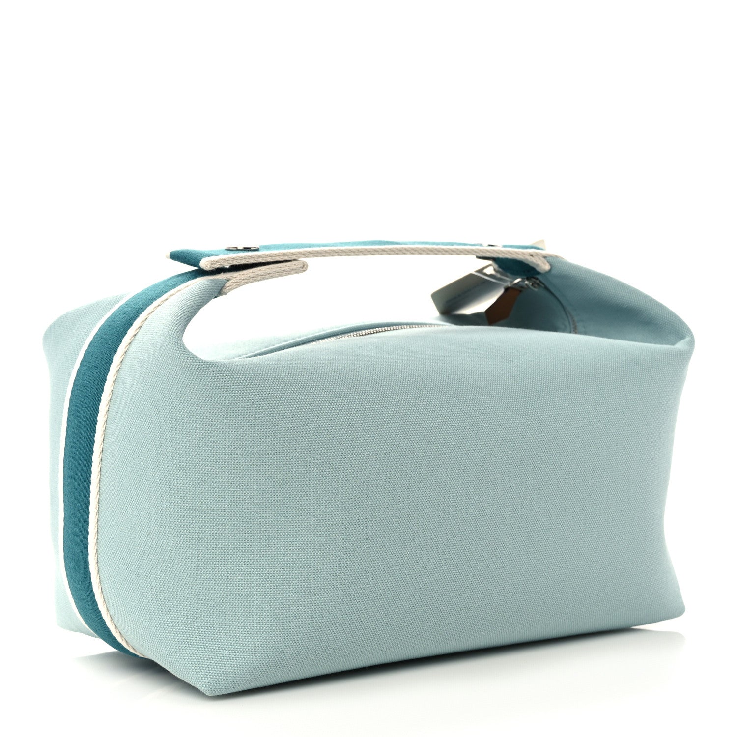 Hermes Canvas Large Bride-A-Brac Pouch Eucalyptus 3 of 12