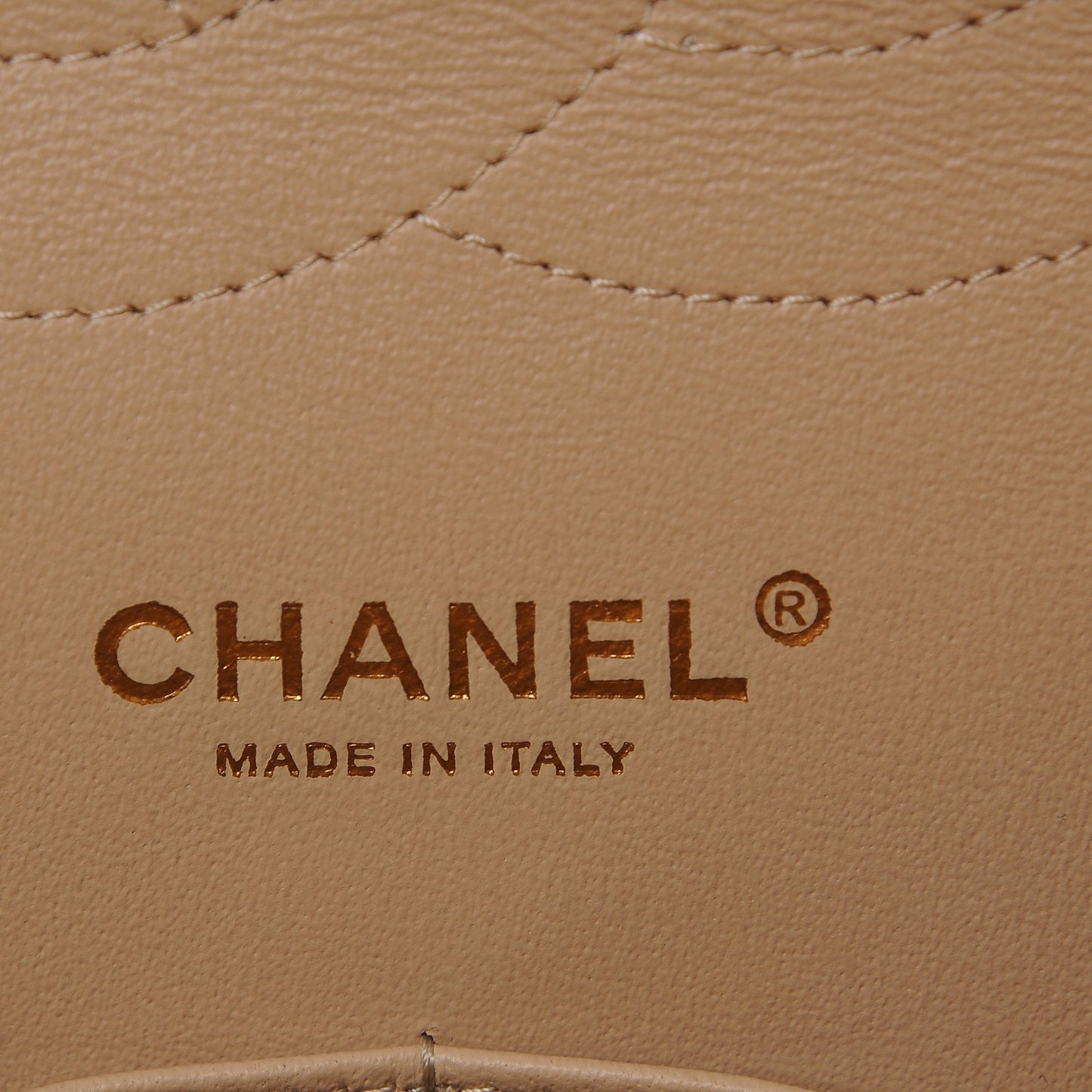 Lambskin Quilted Jumbo Double Flap Beige Clair