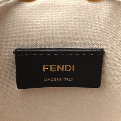 Fendi Canvas Vitello Grace F is Fendi FF Multicolor Embroidered Mini Mon Tresor Bucket Bag Grezzo Multicolor Latte 6 of 9