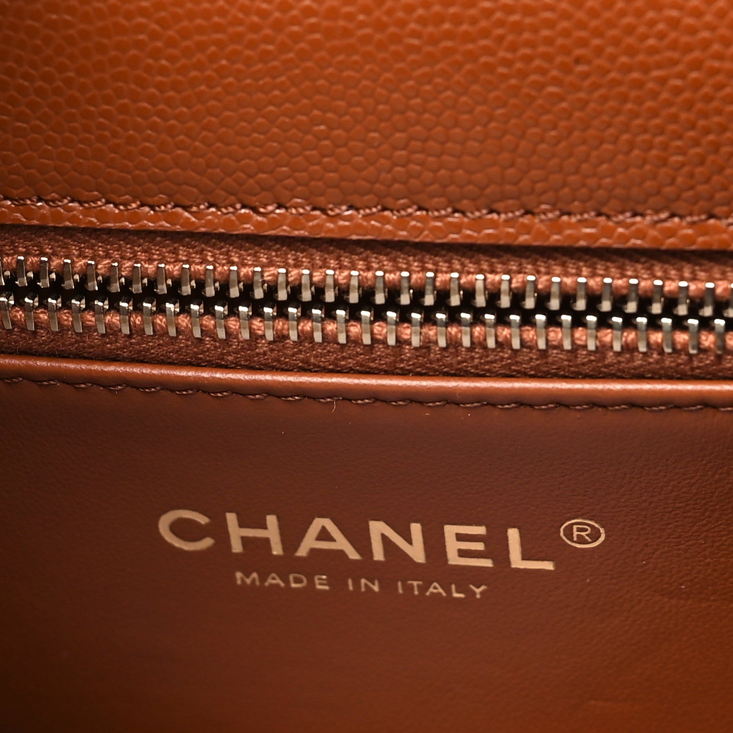 Chanel Caviar Quilted Small Chain Frame Flap Light Brown 6 of 10