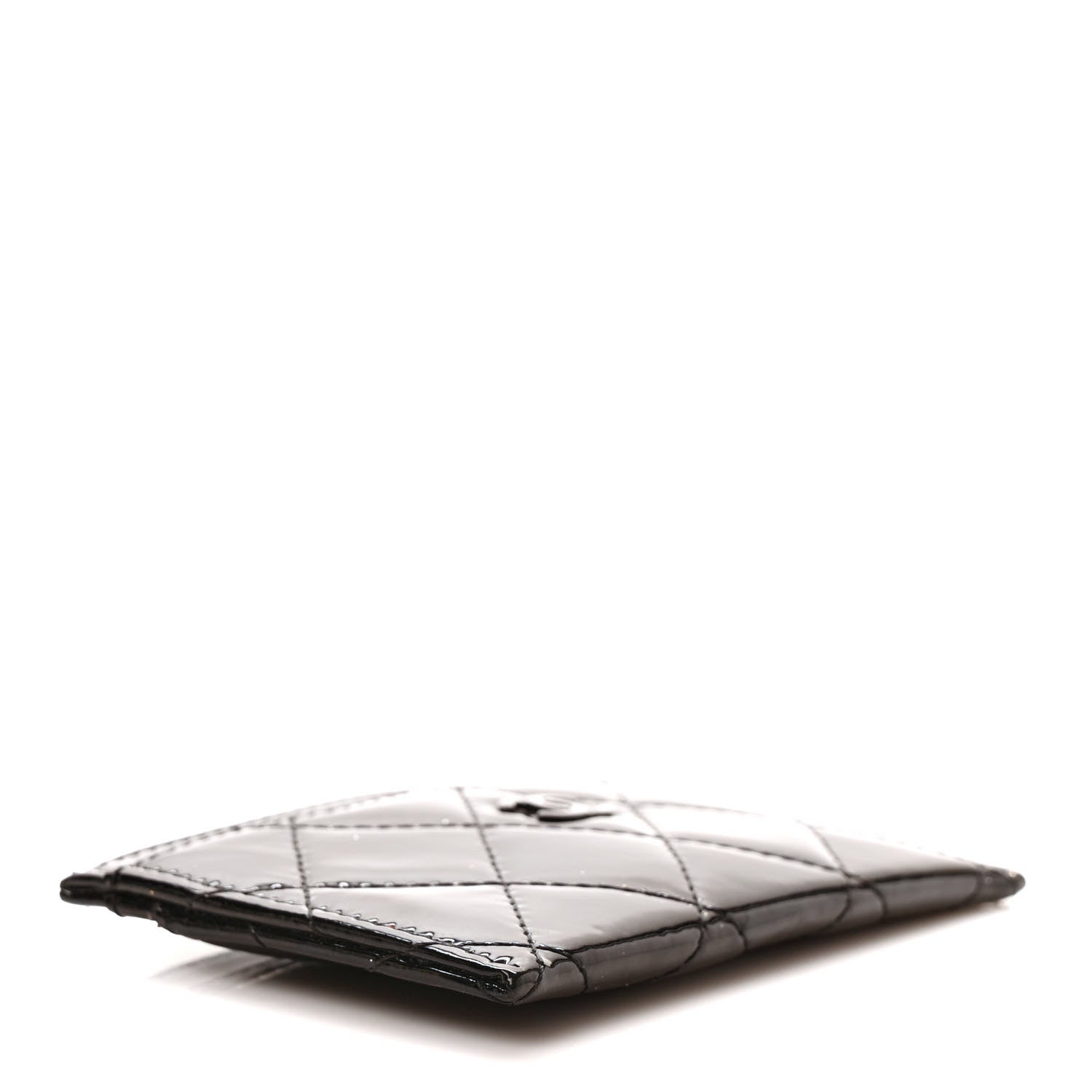 Chanel Patent Calfskin Quilted Card Holder So Black 4 of 7