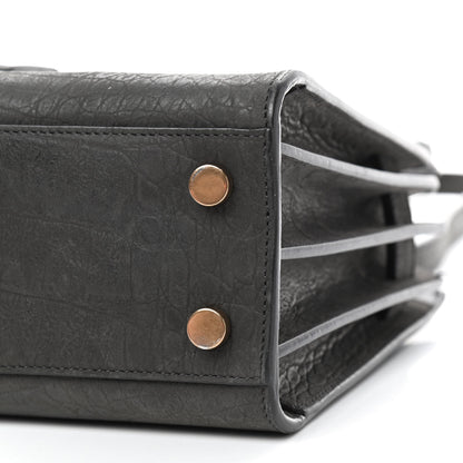 Saint Laurent Crocodile Embossed Nubuck Nano Sac De Jour Dark Anthracite 6 of 7