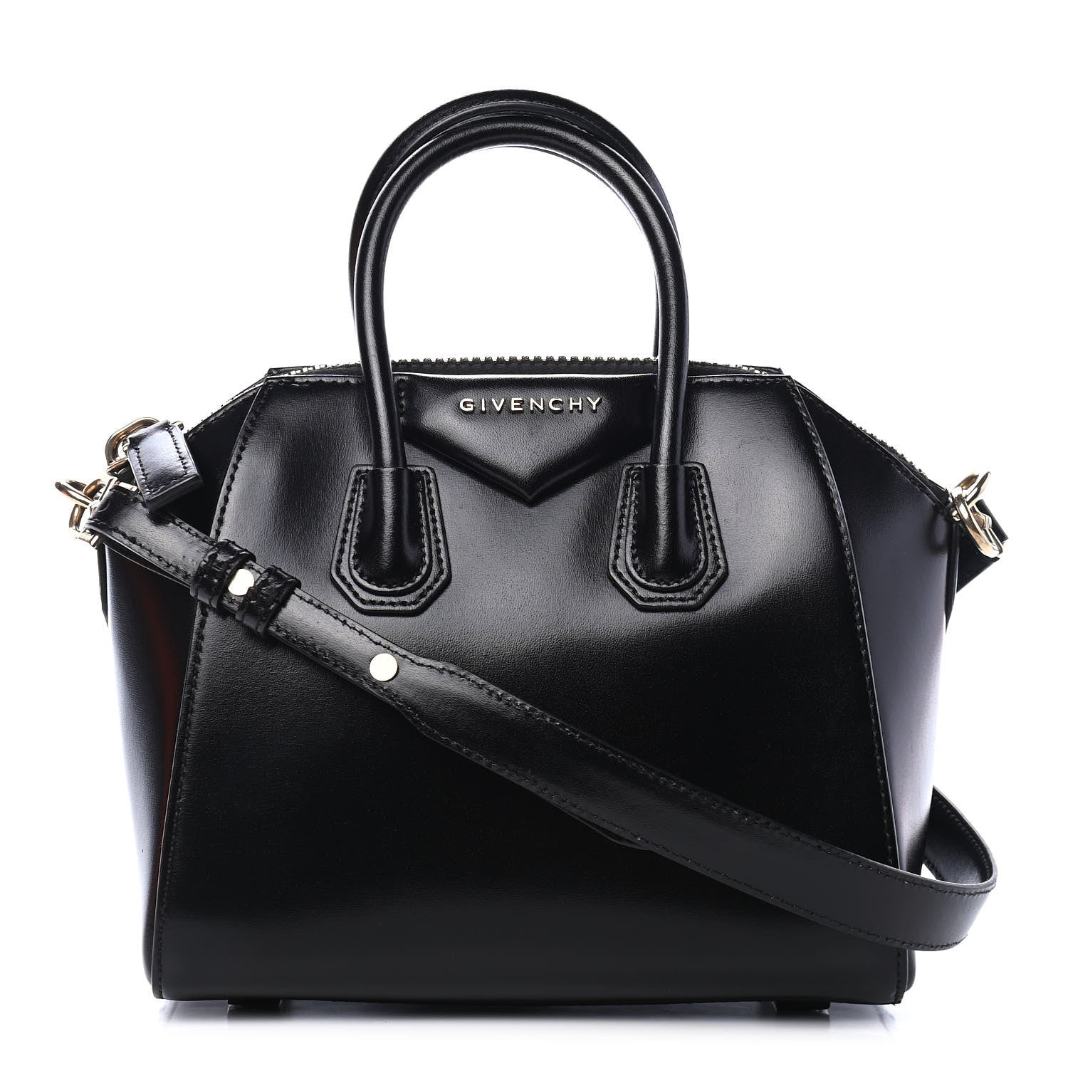 Givenchy Shiny Lord Calfskin Mini Antigona Black 1 of 10