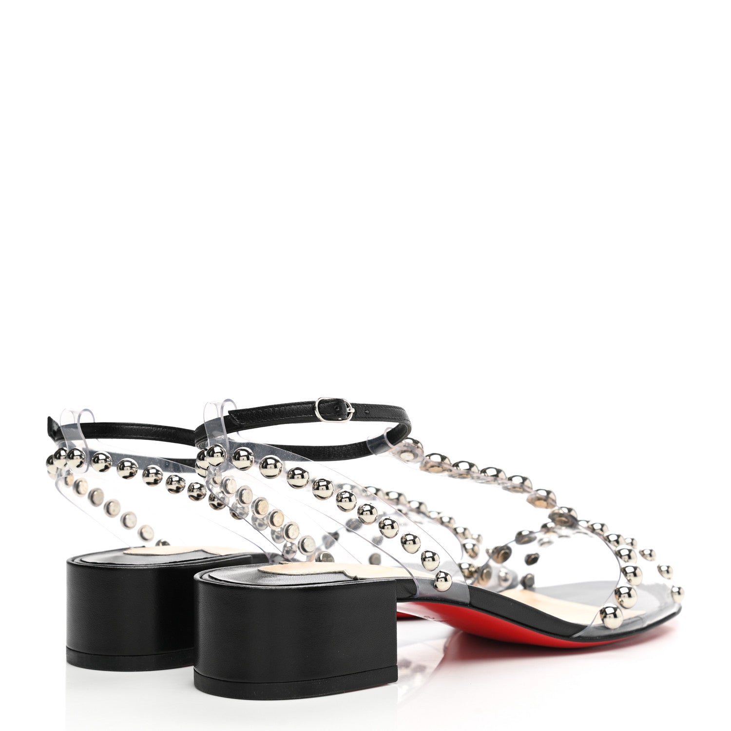 Christian Louboutin Patent PVC Faridaravie 25 Sandals 38.5 Black 4 of 8