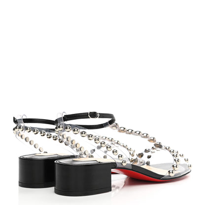 Christian Louboutin Patent PVC Faridaravie 25 Sandals 38.5 Black 4 of 8
