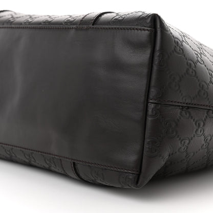 Gucci Guccissima Large GG Charm Convertible Dome Satchel Dark Brown 10 of 10