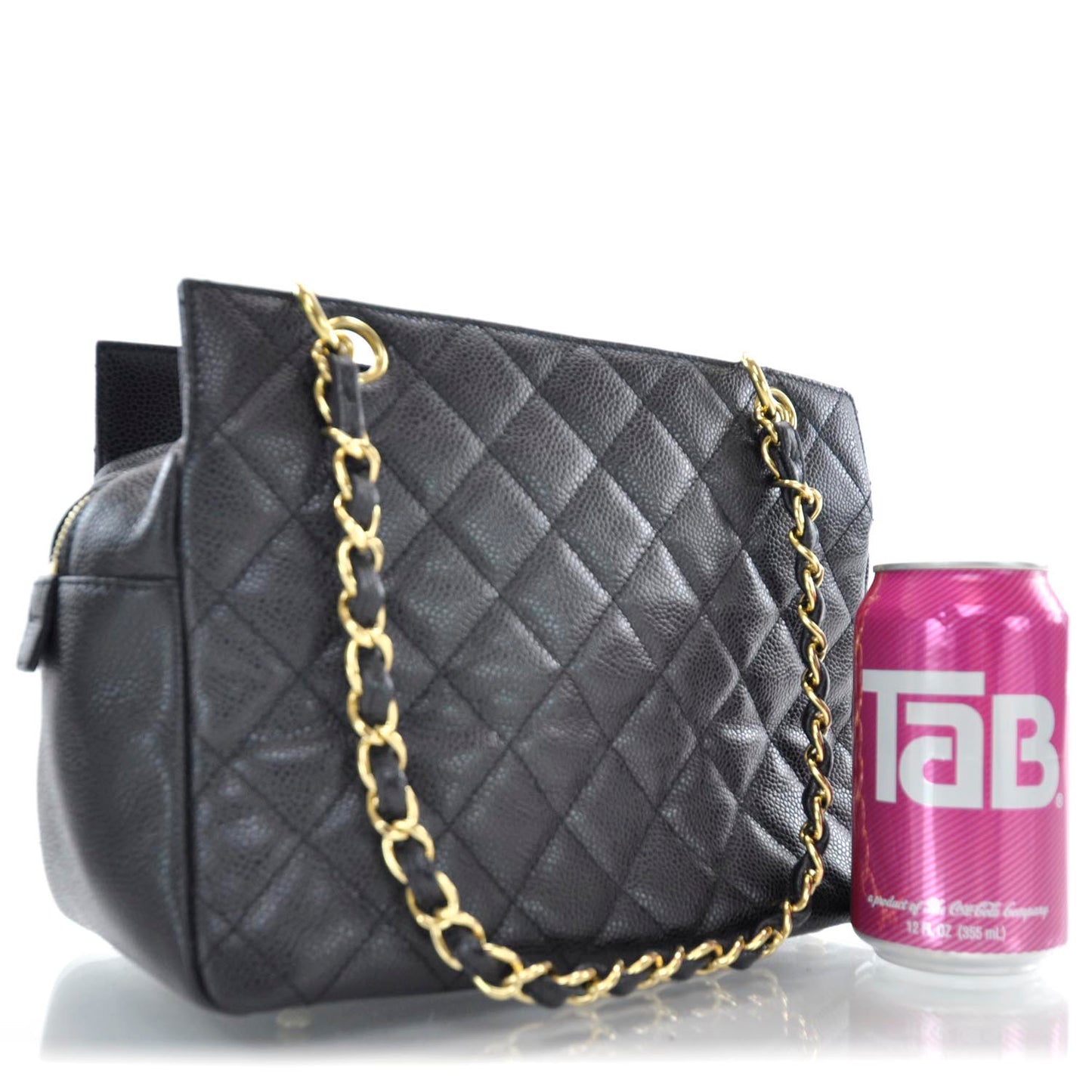 Caviar Quilted Petit Timeless Tote PTT Black