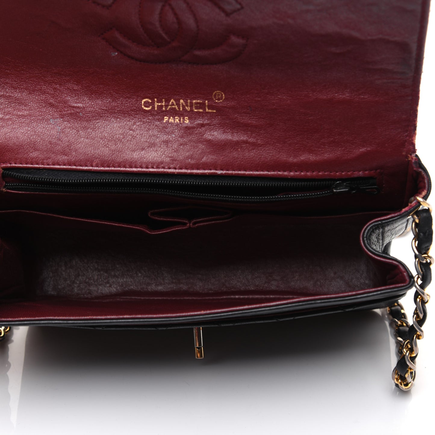 Lambskin Quilted Small Single Flap Black