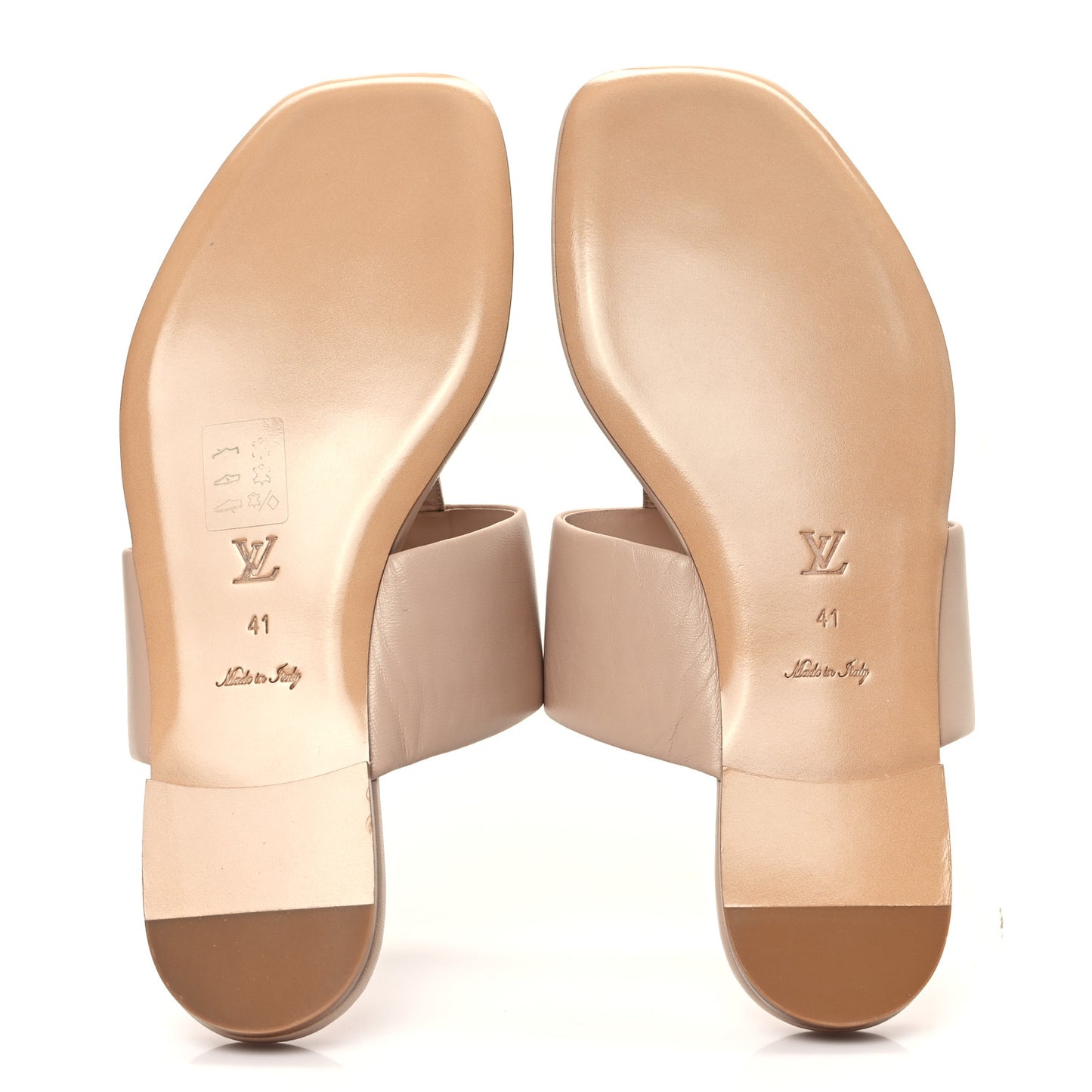 Lambskin Embossed Monogram Drapy Flat Thong Sandal 41 Beige
