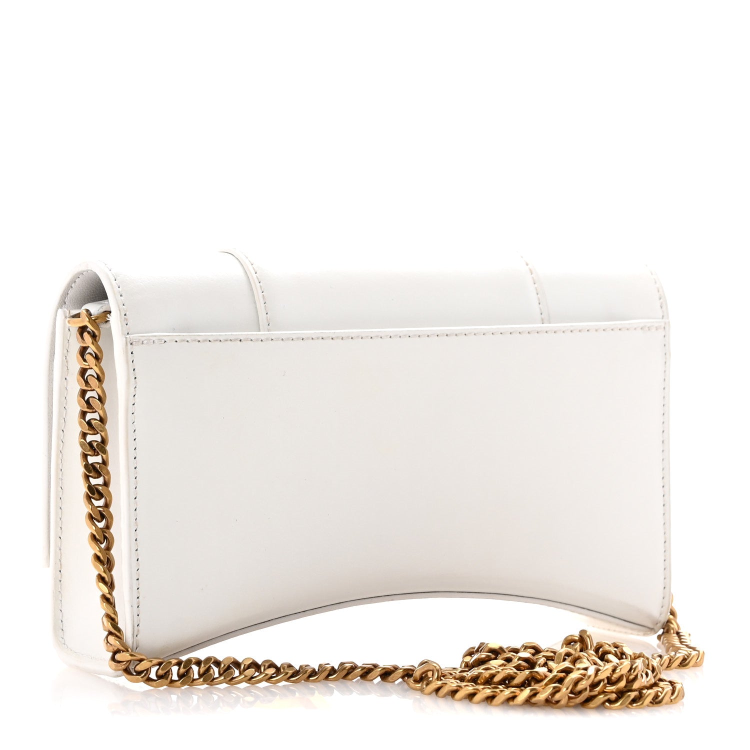 Balenciaga Shiny Box Calfskin Hourglass Chain Bag White 3 of 14