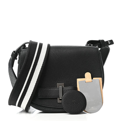 Delvaux Crispy Calfskin Mini Le Mutin Saddle Bag Black 9 of 9