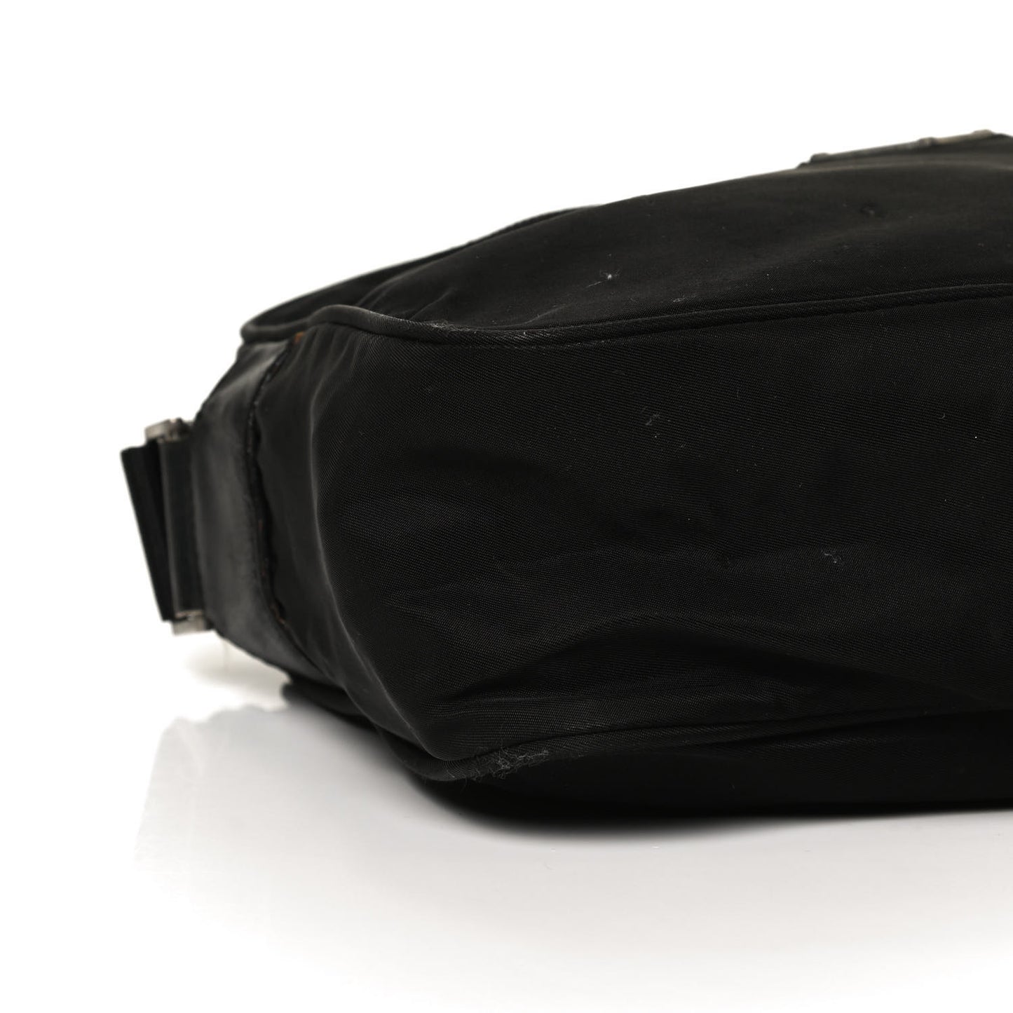 Nylon Tessuto Messenger Bag Black