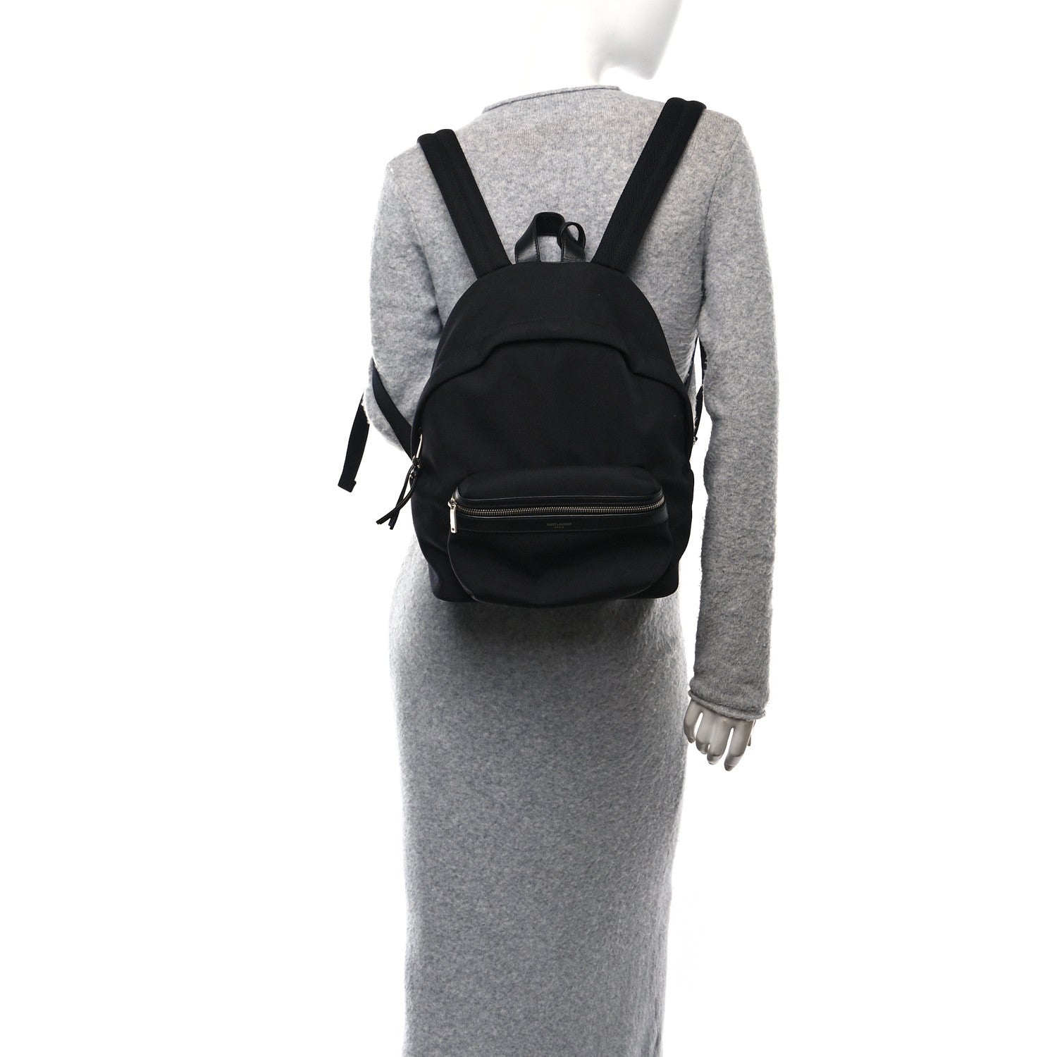 Saint Laurent Canvas City Backpack Black 2 of 9