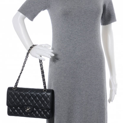 Chanel Caviar Quilted Medium Double Flap Black 2 of 9