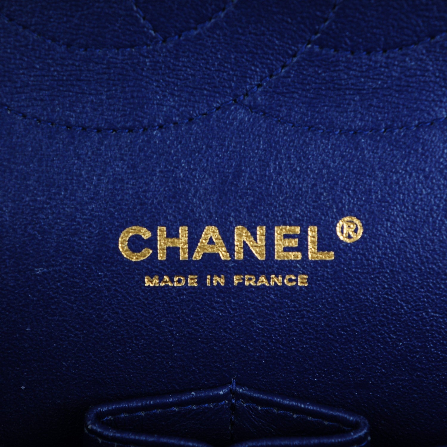 Chanel Lambskin Chevron Quilted Jumbo Double Flap Blue 7 of 11