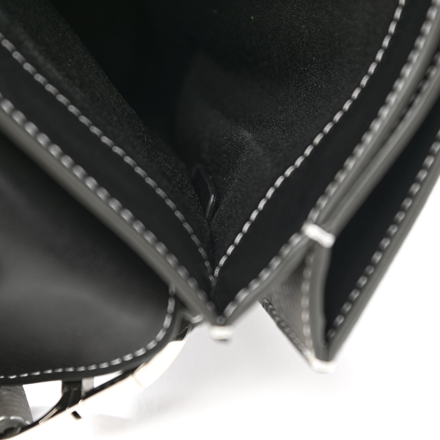 Christian Dior X KAWS Grained Calfskin Saddle Wristlet Grey 6 of 10