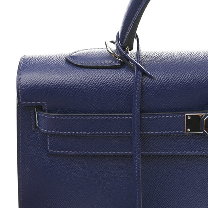 Hermes Epsom Kelly Sellier 35 Bleu Saphir 12 of 13