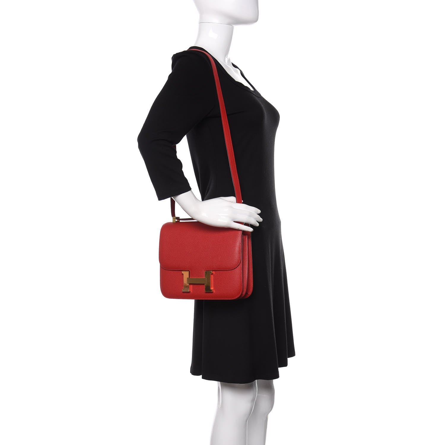 Hermes Epsom Constance 24 Rouge Casaque 2 of 14